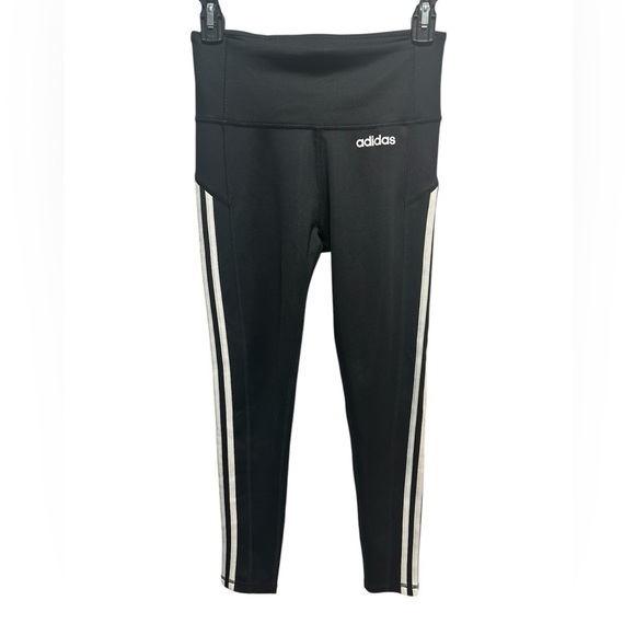 adidas Pants - NWOT Adidas black and white striped leggings